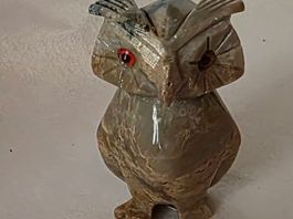 Eule Figur Speckstein wunder schön siehe Foto