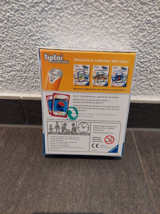 Ravensburger Tiptoi® Mini Quiz Le Corps Humain – Jeu Éducatif Interactif Sans Écran, Dès 6 Ans, Compatible Avec Toutes Les Cartes De La Collection