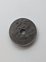 Münze Spanien 25 Centimos 1927 Lochmünze gebraucht