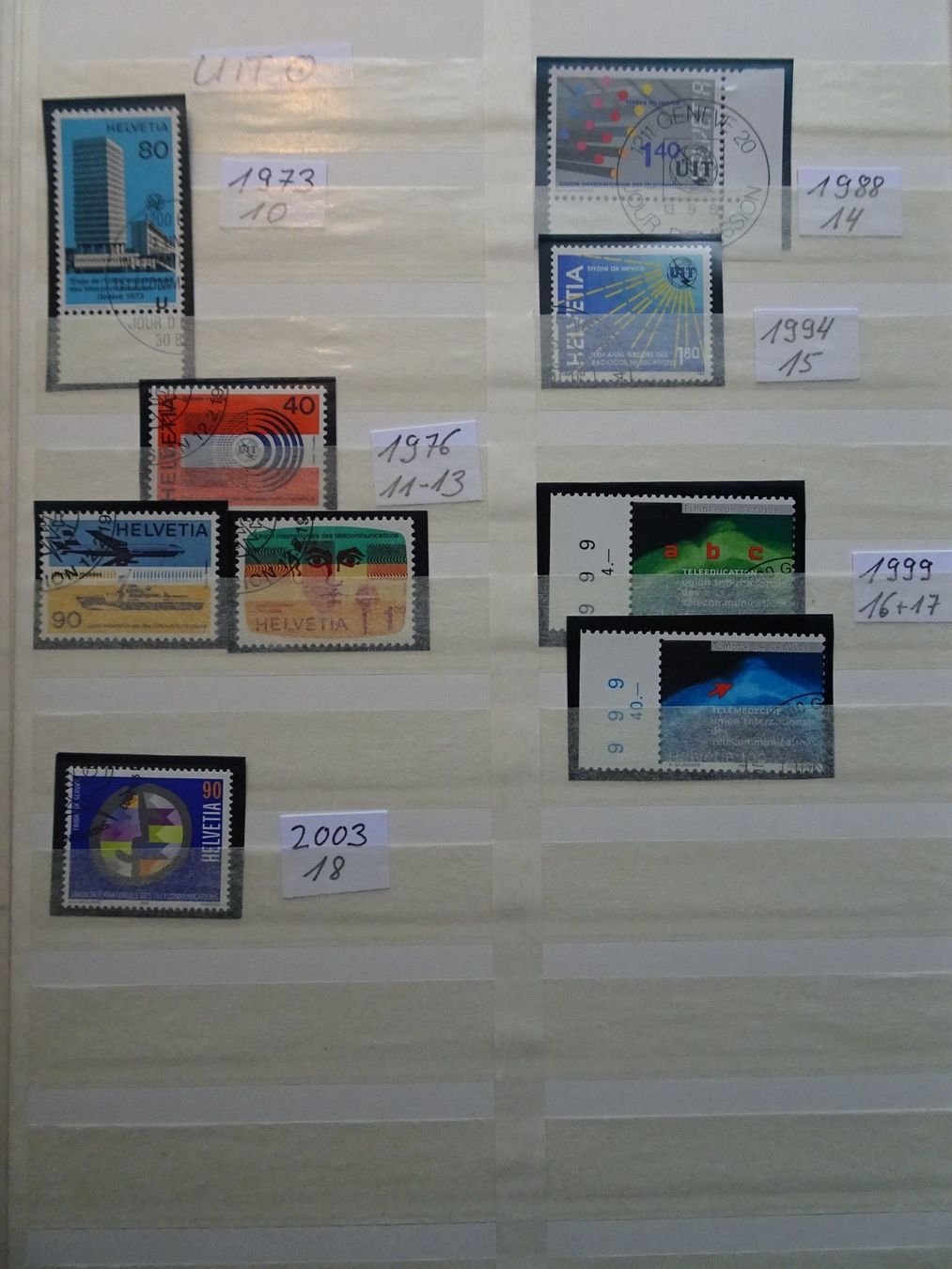 Tous les timbres: UIT 1973/76/88/94/99/03 – Neuf (Voir description) à Aadorf par Chnorli-Furz