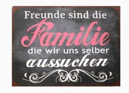 Blechschild Familie Freunde