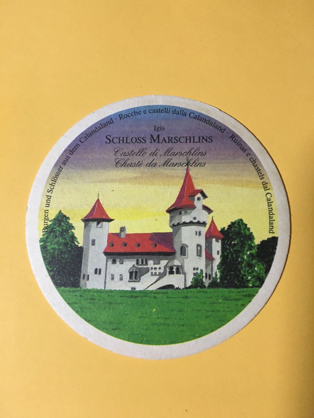 Untersetzer: Bierdeckel Schloss Marschlins Igis – Gebraucht aus Küttigen von Melisch1000