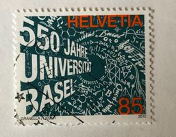 Nr.1348 mit Stempel 550 Jahre Universität Basel 2010   