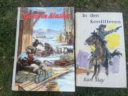 Zwei Abenteuerbuecher Gold in Alaska und Karl May