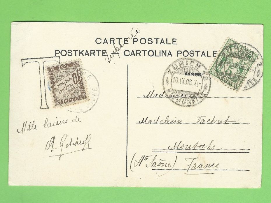 Cartoline postali: Tonhalle Zürich, ca. 1906 – Usato da Zürich venduto da t24_de 1