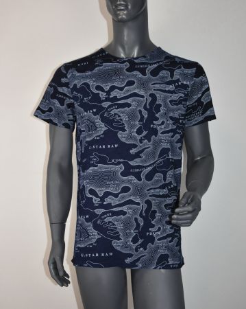 G-Star Raw Herren T-Shirts Rundhals/dunkel blau Indigo/Gr.M
