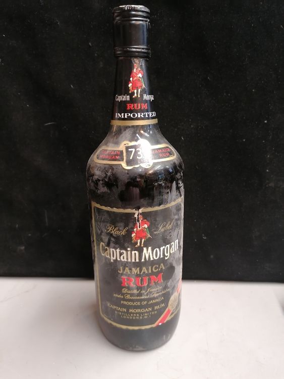 T-shirt Vintage Captain Morgan XL Noir, Promo USA 90s (Fruit Of The Loom)