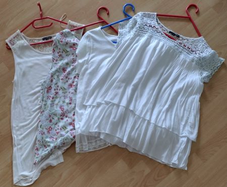 LOT *4*  TOPS SHIRT WEISS FÜR WARME TAGE
