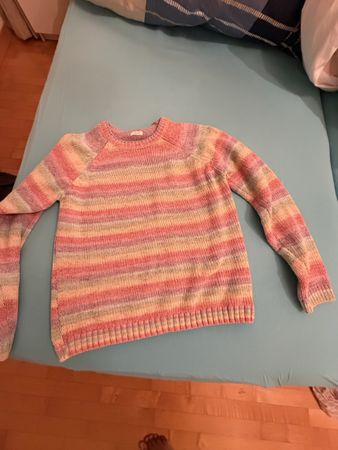 Bunter Strickpullover für den Frühling, Größe 14 Jahre