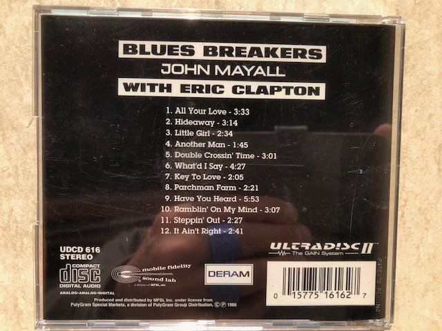 CDs: MFSL Gold CD 24K: John Mayall + Eric Clapton- Blues Breakers – Neuf (Voir description) à Gossau ZH par Musicman1 1