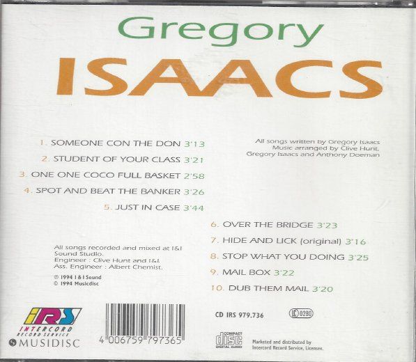 CD: Gregory Isaacs - Over the Bridge CD - Édition Originale! – Usato da Courtepin venduto da Fin_dj7p 1