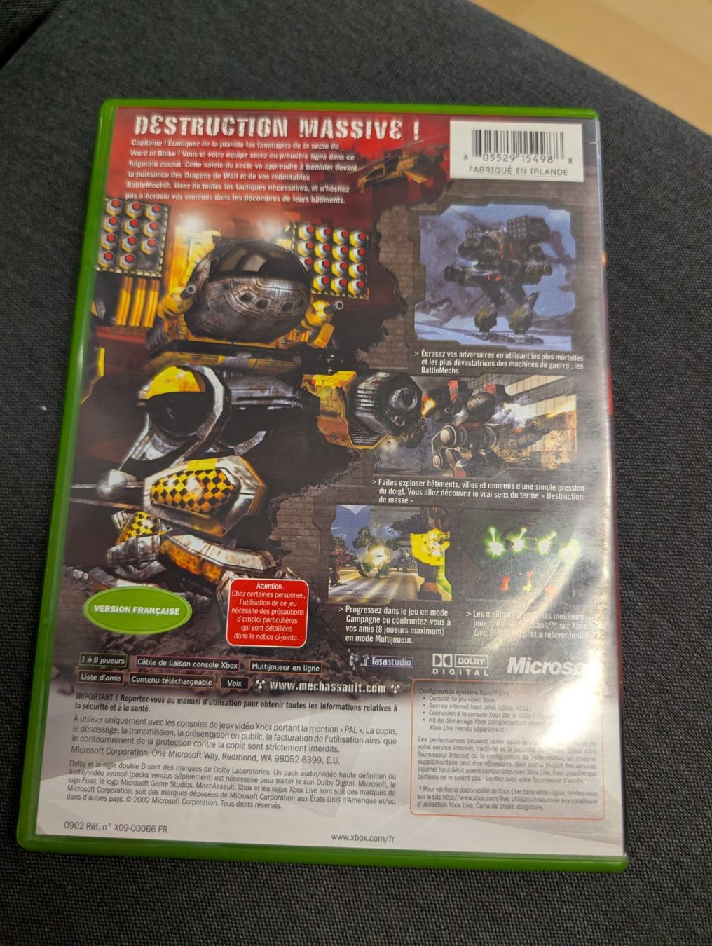 Jeux: Mechassault Microsoft xbox – D'occasion à Giubiasco par Ticinerd 1