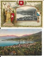 Richterswil ZH 2 AK 1903 Präge Helvetia sehr gut erhalten