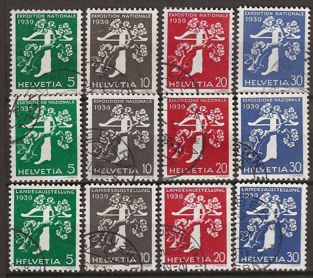 Tutti i francobolli: CH228 - Expo 39  obl. – Usato da Trélex venduto da Phil_Albert