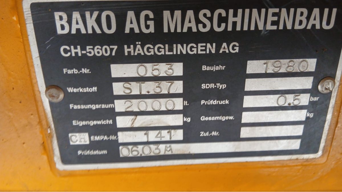 Accessori per altri veicoli: Dieseltank 2000 Liter – Usato da Niederbipp venduto da baggerch 5
