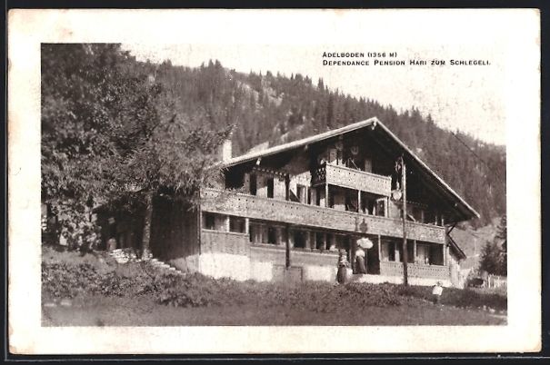 Cartoline postali: Adelboden, Dependance Pension Hari zum S – Usato da Berlin venduto da bartko-reher