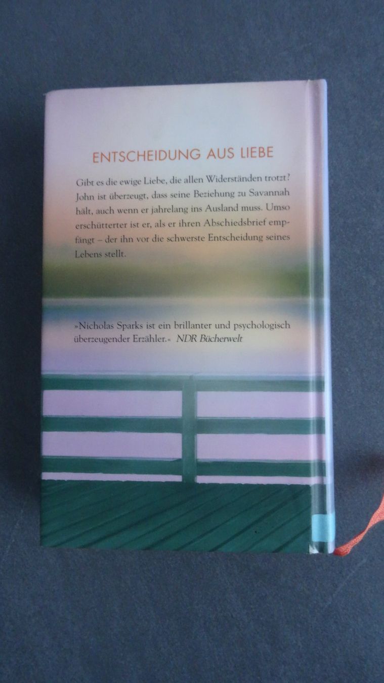 Libri: Das Leuchten der Stille, Nicholas Sparks – Usato da Beinwil am See venduto da den_p9db 1