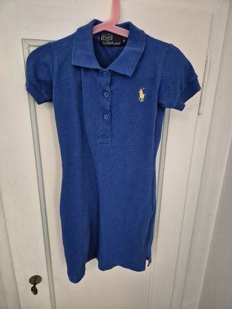 Ralp Lauren Poloshirt-Kleid Blau Gr. 8 Sommerkleid gut