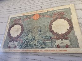 100 Lire Africa Orientale Italiana 1938 banknote fine 