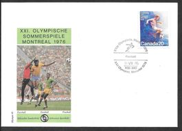 Sonderbrief Fussball Olympische Spiele Montreal 3.7.1976