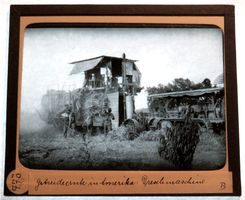 Glasdia USA Getreideernte - Dreschmaschine, um 1920