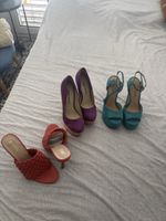 Set of 3 Women's Heeled Shoes Various Colors and Brands