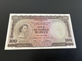 100 Rupees CEYLON 1954 P.53