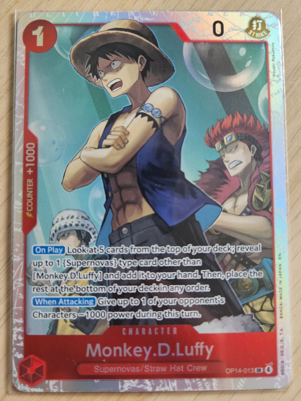 Carte collezionabili: One Piece Monkey D. Luffy Supernova Karte OP14-013 – Nuovo (secondo la descrizione) da Liebefeld venduto da spetrovic