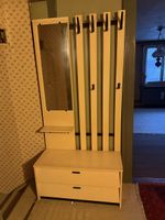 Vintage Garderobe mit Spiegel, Ablage & Schubladen top