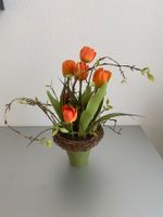 Frühlingsdeko mit Tulpen - orange