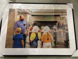 Gerahmte Fotografie "U-Bahn Sowjetunion" Original Unikat