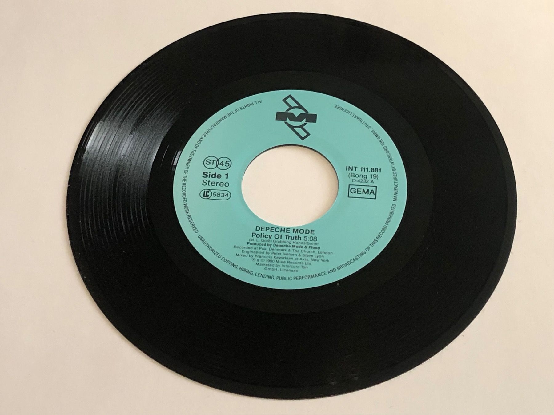 Dischi in vinile: Depeche Mode. 1990. Policy of Truth – Usato da Faulensee venduto da Mizuno06 3