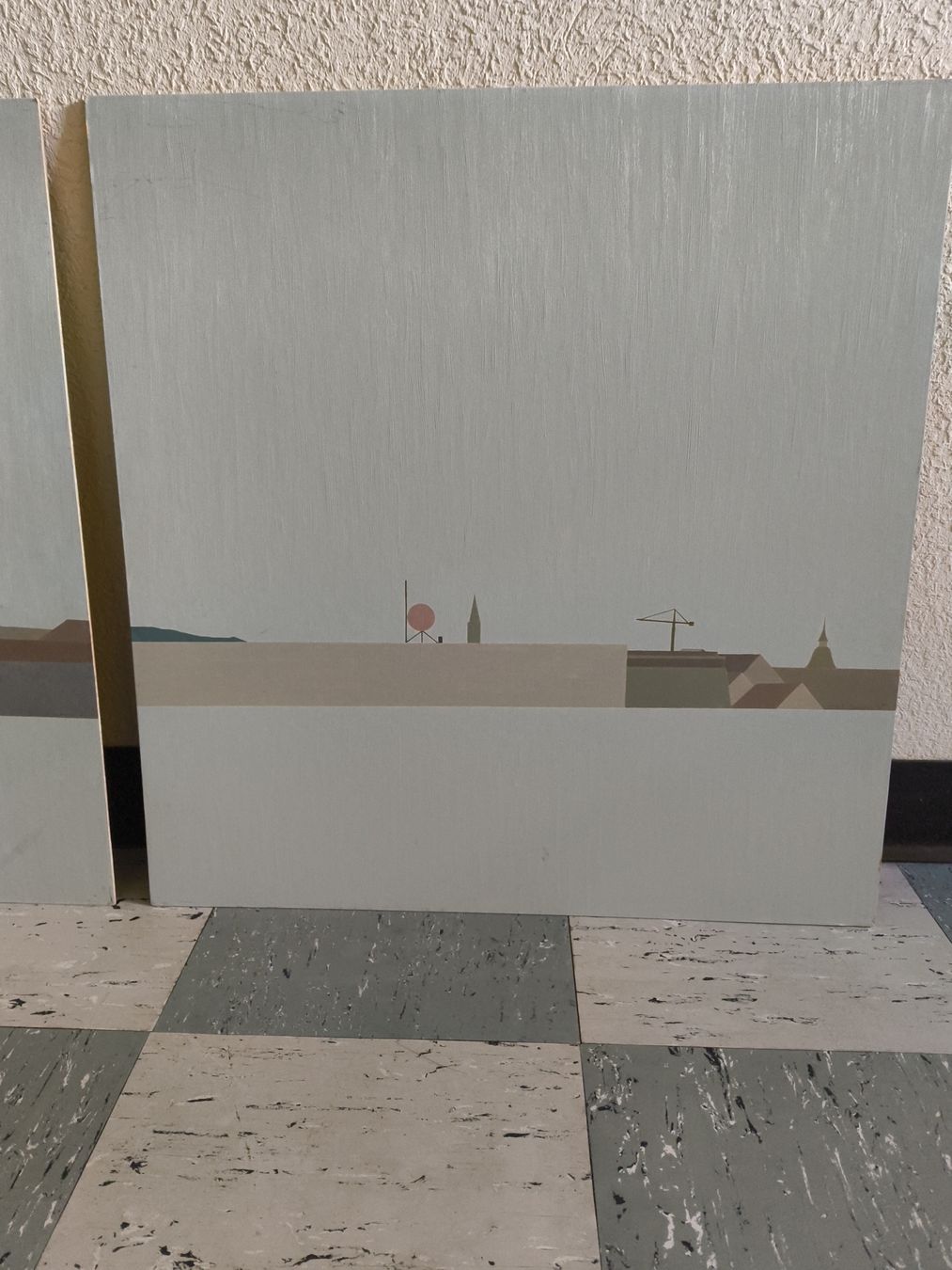 Dipinti: Triptychon Bild vermutlich gemalt Bern Grosse Schanze – Usato da stettlen venduto da VintageBern_ch 3