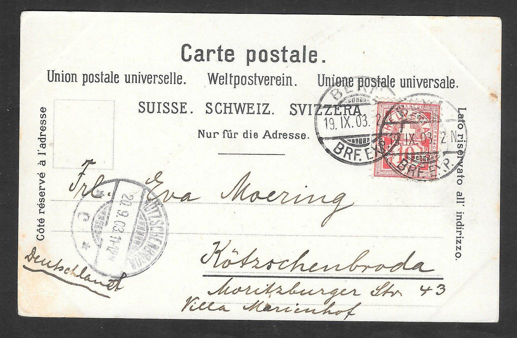 Cartoline postali: Bern Teilansicht mit Bubenbergdenkmal – Usato da Olten venduto da clotaldi 1