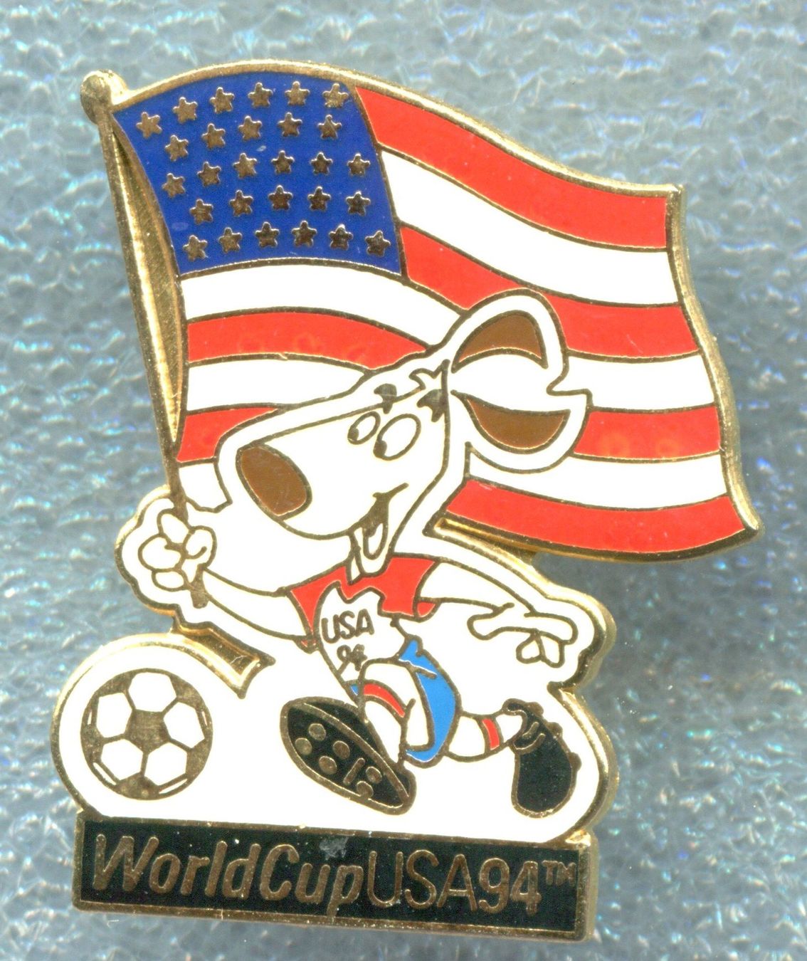 Fifa Plaketten & Abzeichen: WM '94  USA  Maskottchen  – Gebraucht aus Winterthur von Sammleroase