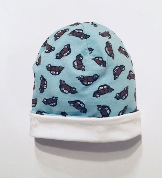 Berretti & Sciarpe: HANDMADE Beanie Kappe AUTOS mint-weiss wendbar – Nuovo e nell'imballaggio originale da Emmenbrücke venduto da swissmade-miracles 1
