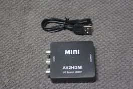 AV zu HDMI Adapter Konverter Full HD 1080P Video Audio TV 3