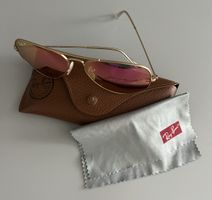 Ray-Ban Aviator Sonnenbrille pink verspiegelt