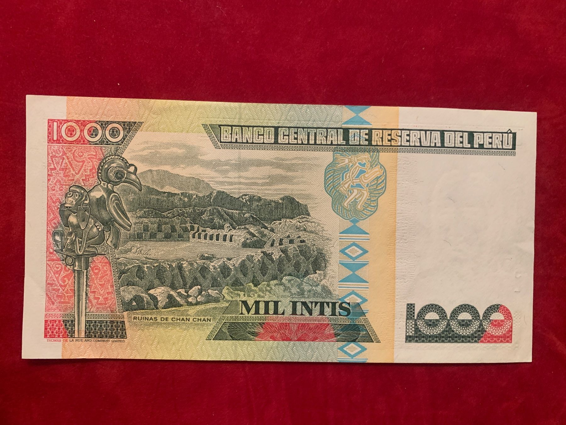Banconote: PERU - 1000 Intis 28 Junio 1988 - Unzirkuliert / FDC – Nuovo (secondo la descrizione) da Le Lignon venduto da Trikles 1