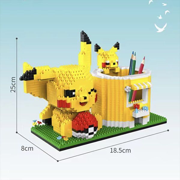Kit di costruzioni: Pokémon Pikachu Stiftehalter / Mini-Bausteine – Nuovo e nell'imballaggio originale da Meisterschwanden venduto da Bigi1 1