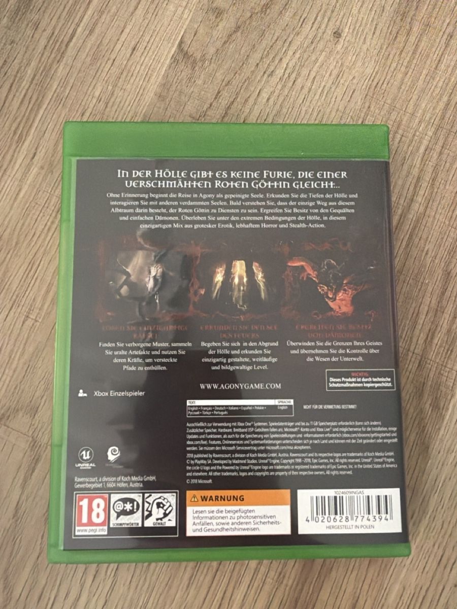 Jeux: Agony Xbox One  – D'occasion à Hagendorn par masterchieff 1