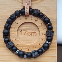 Basalt/Lava Onyx Armband Mineralien Stein