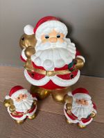 1x Samichlaus- Windlicht/ Teelicht & 2 kleinere Samichläuse
