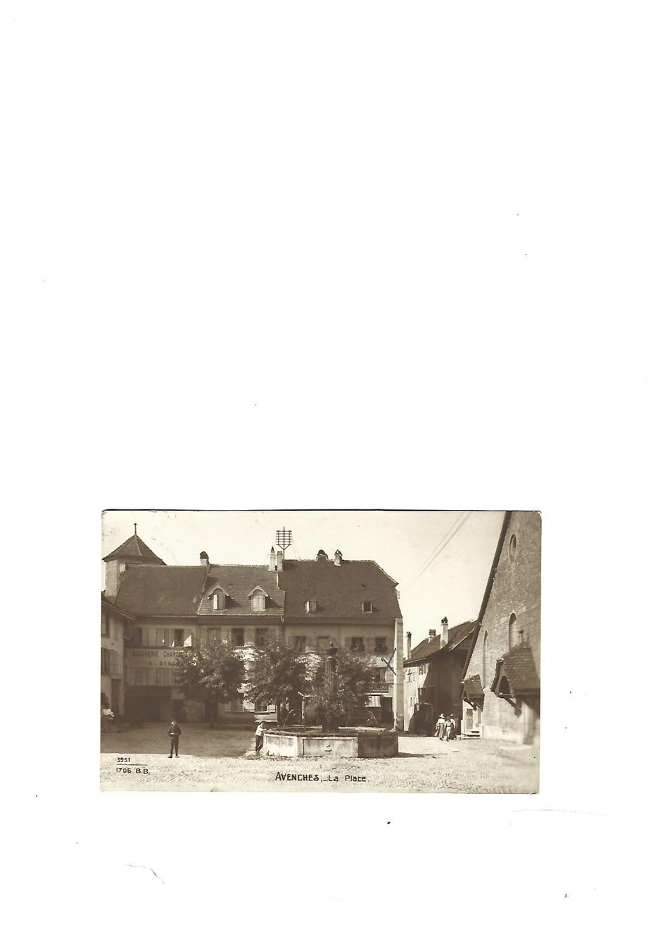 Cartoline postali: Avenches La Place 1925 – Usato da Allschwil venduto da Salus17