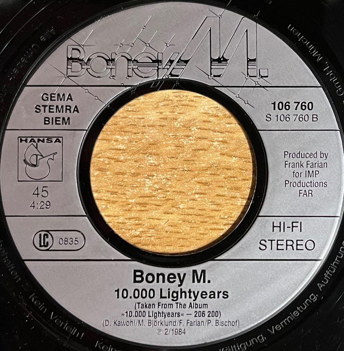 Vinyles: BONEY M. - KALIMBA DE LUNA – D'occasion à Bussigny par vinyl-pas-cher 3