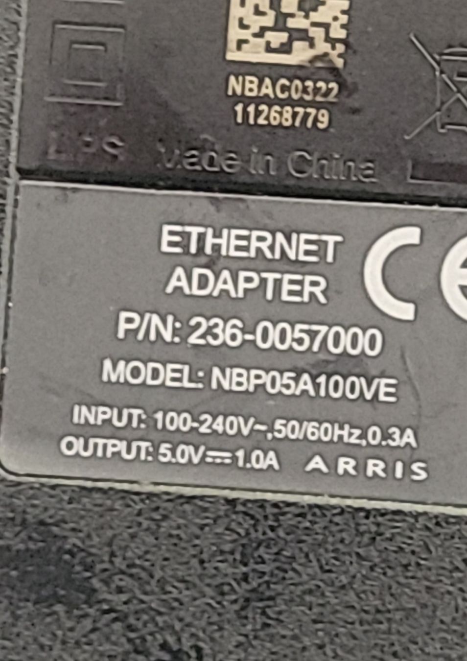 Caricabatterie: Gebrauchtes Arris Ethernet Adapter NBP05A100VE - – Usato da Flawil venduto da Hamdia12 3
