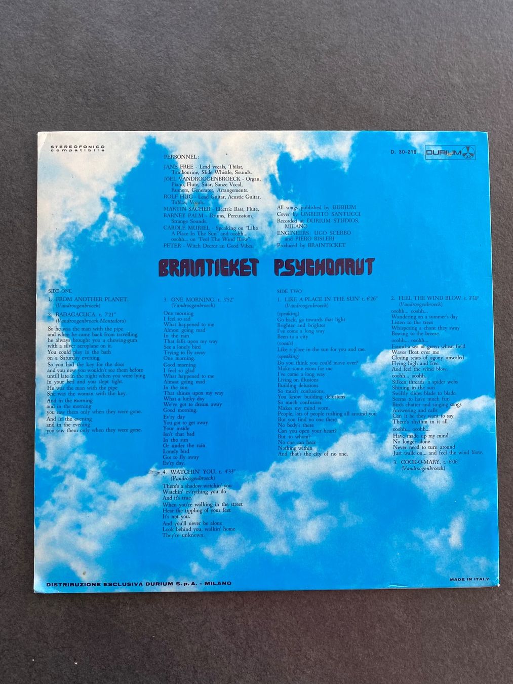 Dischi in vinile: Brainticket - Psychonaut Langspielplatte – Usato da Gersau venduto da Platten3 1