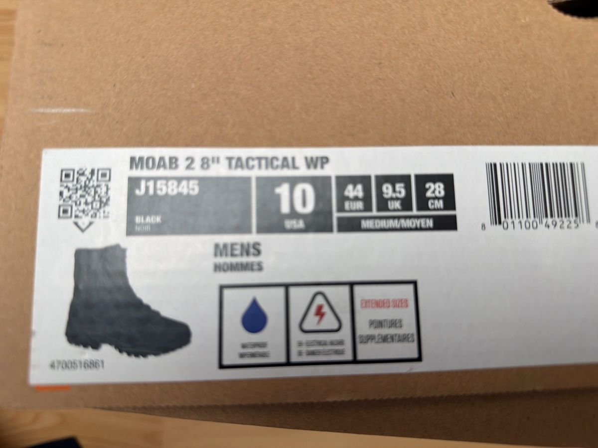 Merrell Scarpe da uomo: Merrell MOAB 2 8" Tactical WP Stiefel Schwarz Grösse 44 – Nuovo e nell'imballaggio originale da Thun venduto da BanjoDan 4