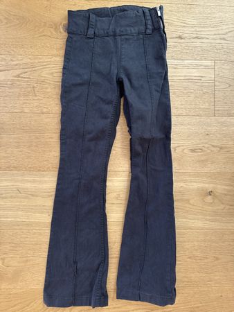 Damen schwarze Hose aus Baumwolle mit Reißverschluss