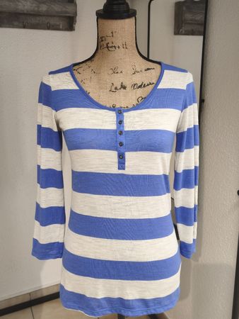 Damen Langarmshirt Colours of the World blau Grösse M